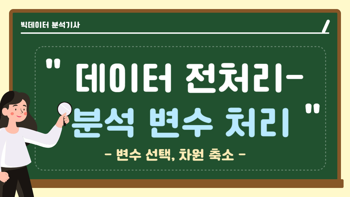 데이터 전처리 분석 변수 처리 변수 선택 차원 축소
