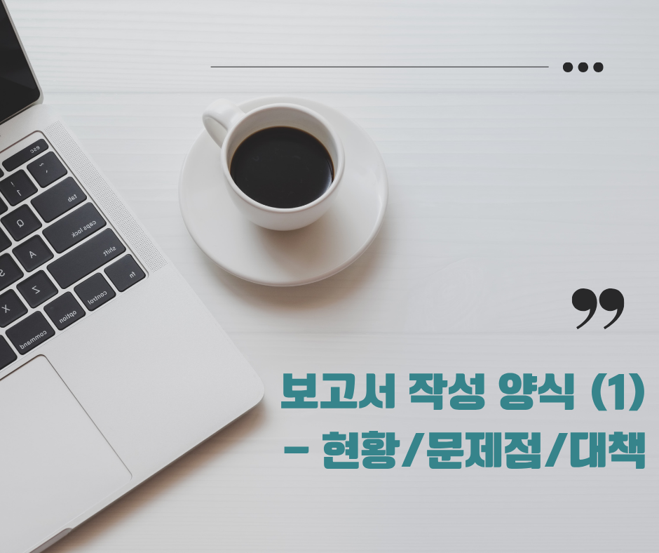 보고서 작성 양식 (1) - 현황 문제점 대책